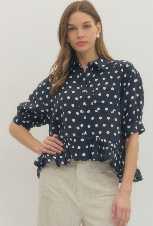 Darlin' Polka Dot Blouse