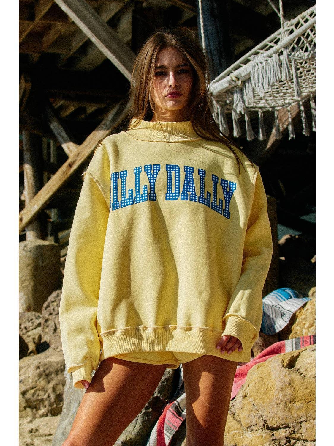 Dilly Dally Reversible Mockneck Sweatshirt