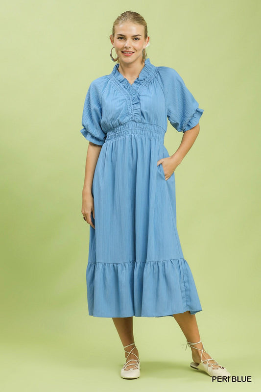 Ocean Blues Midi Dress