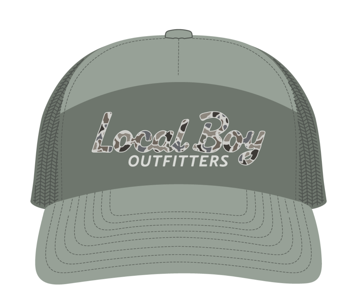 Localfladge Mark Script 7 Panel Hat