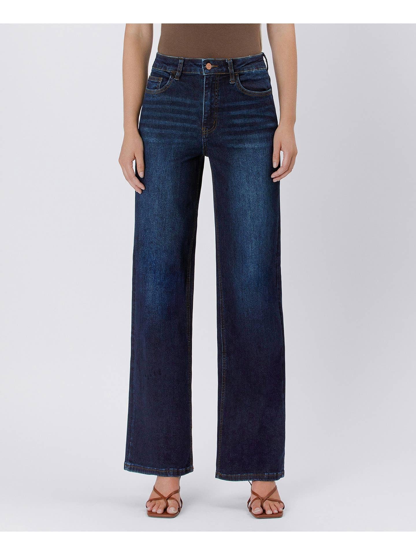 90's Vintage Super High Rise Dark Wash Loose Jeans
