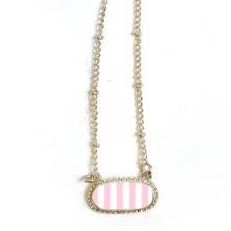 Pink Striped Necklace