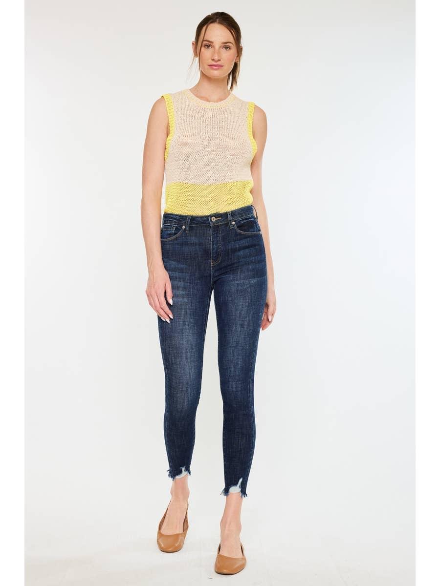 Frey Hem Ankle Skinny Jeans