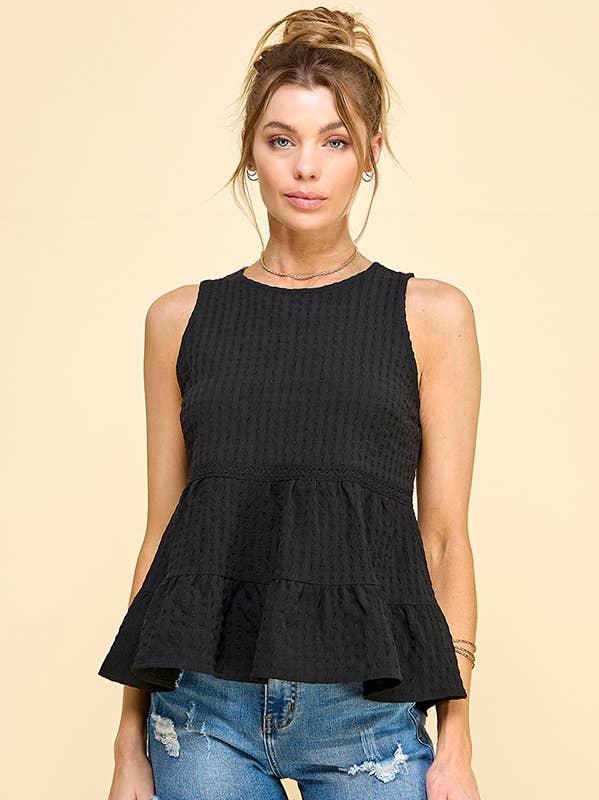 Babydoll Tier Bubble Woven Top