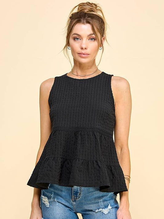 Babydoll Tier Bubble Woven Top