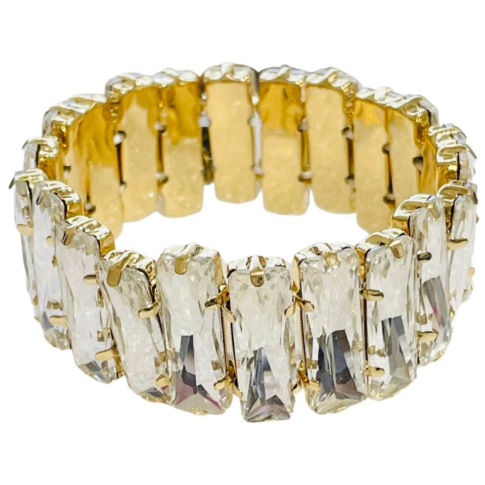 Faceted Rhinestone Stretch Bracelet