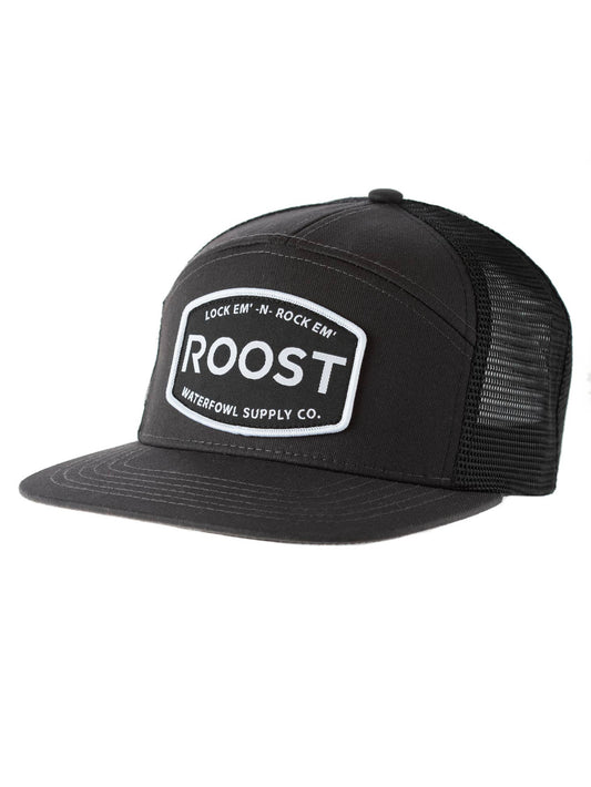 Roost 7 Panel Woven Logo Patch Hat