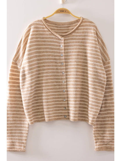 Mia Button Down Sweater - Mocha