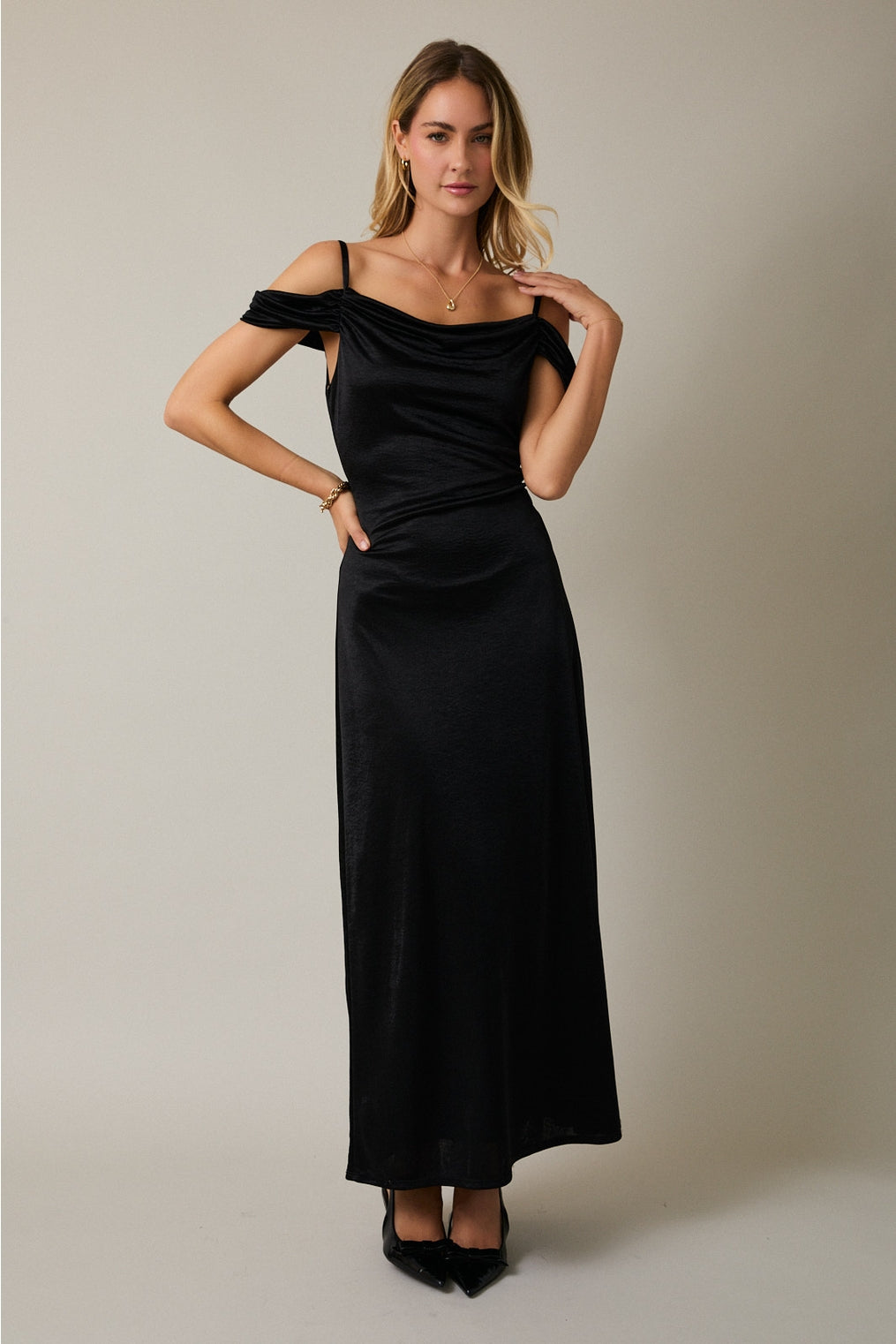 Morgan Cowl Neck Maxi Dress