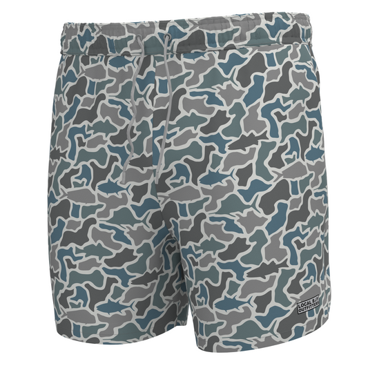 Youth Bayview Swim Trunks Fish Camo