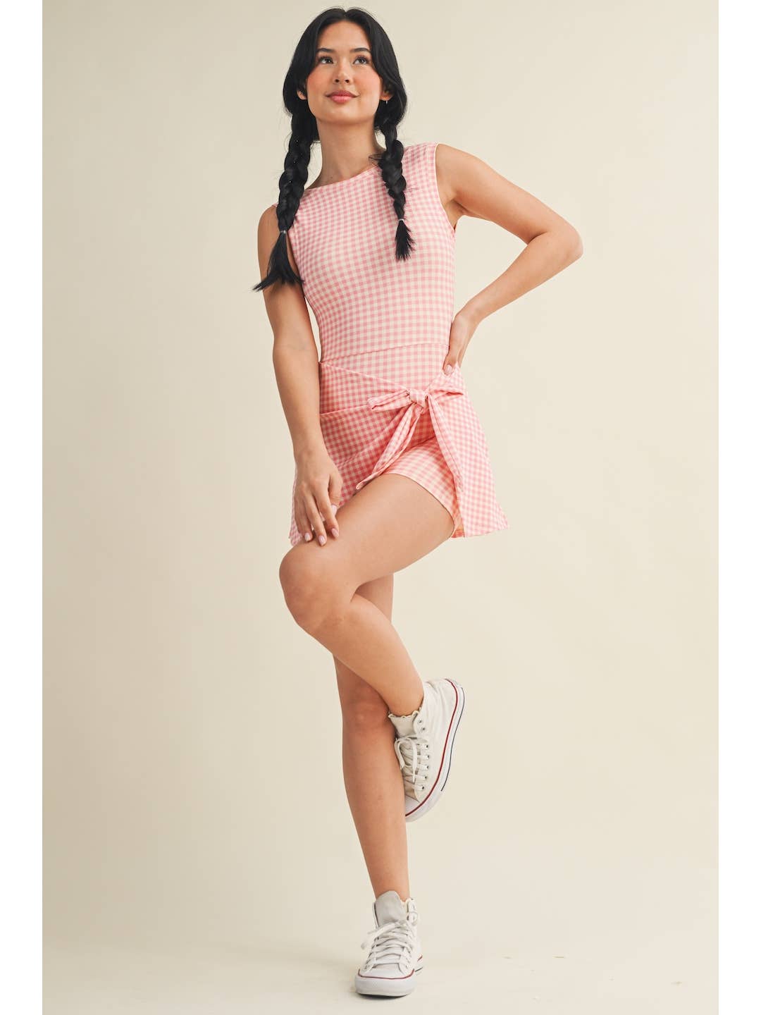 Racer Gingham Sport Romper