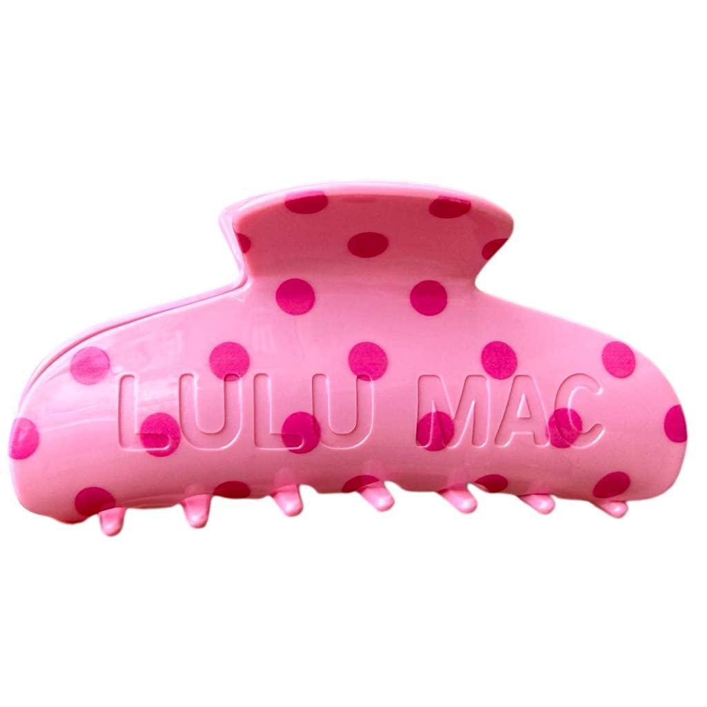 LULU Mac Hair Clip Pink/Hot Pink Dot