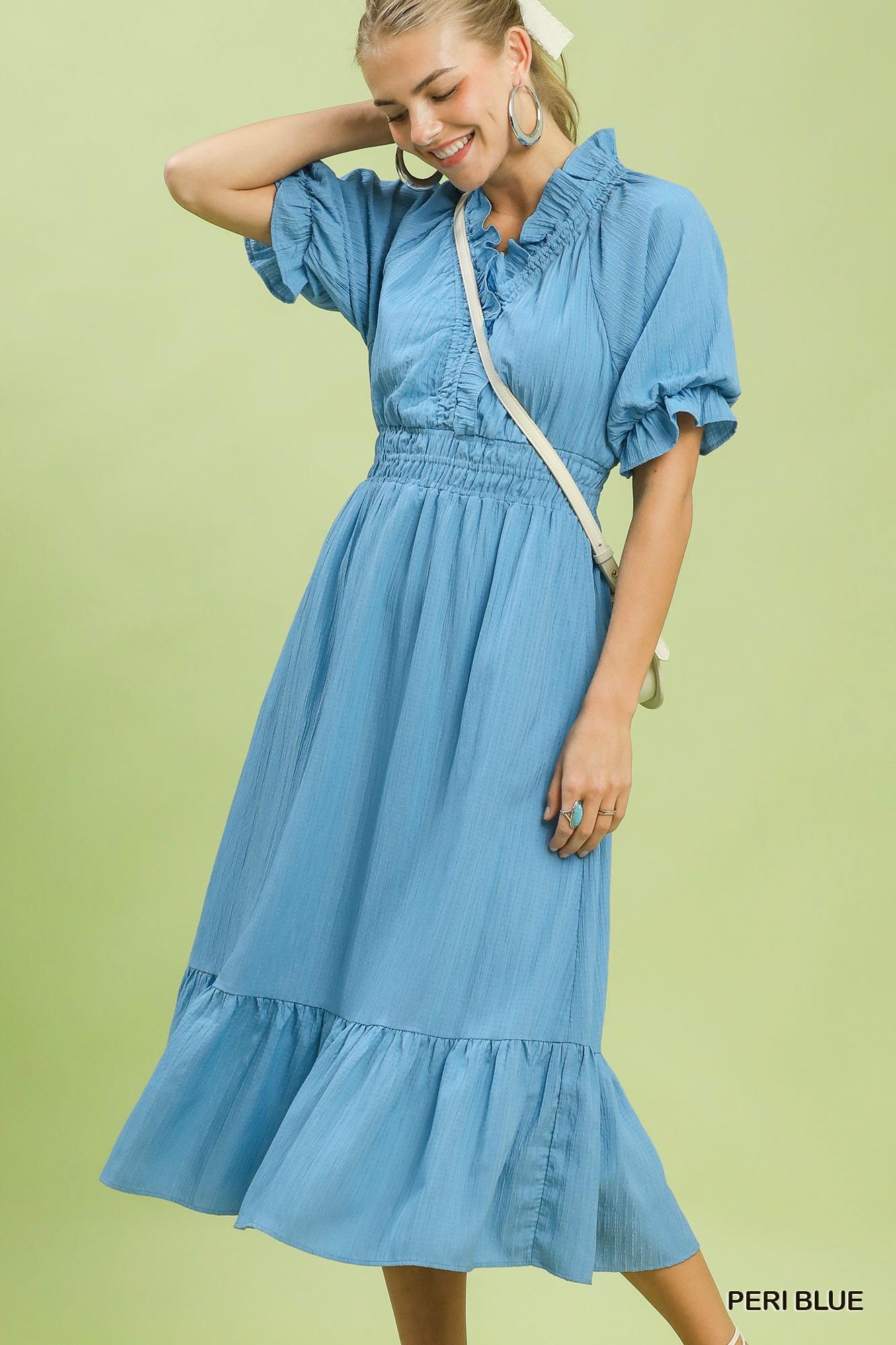 Ocean Blues Midi Dress