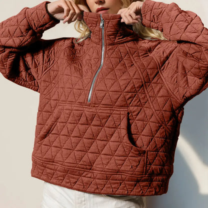 Double Take Quilted Sweatshirt