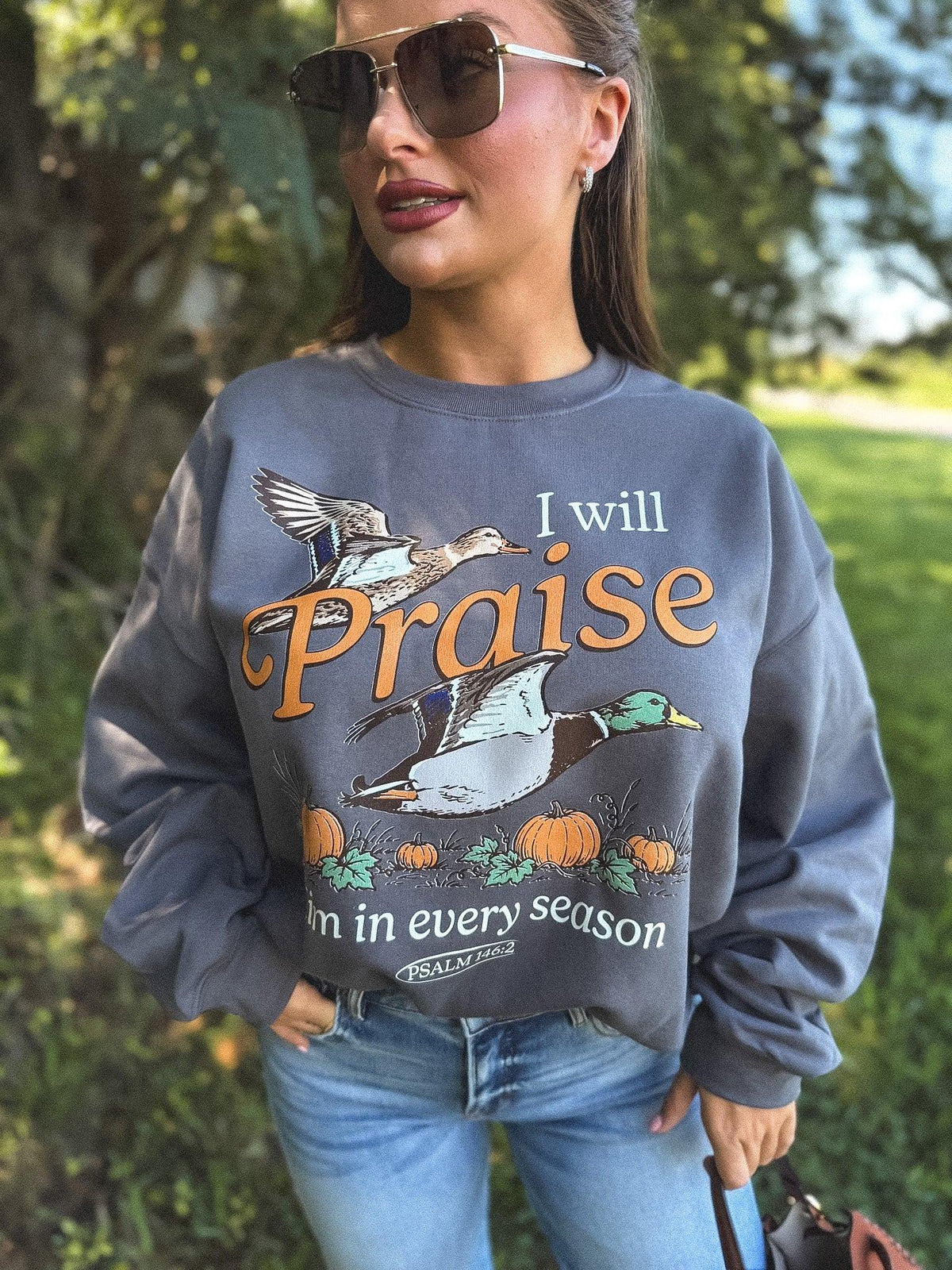 I Will Praise Ducks Graphic Sweatshirt