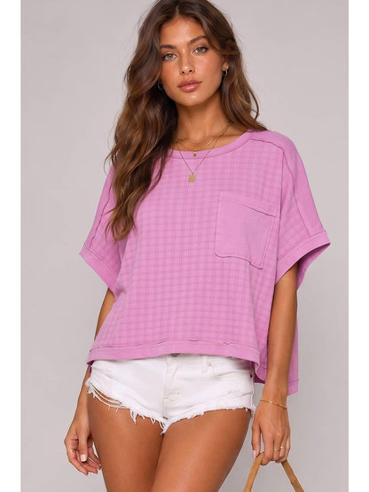 DOORBUSTER Dolman Sleeve Textured Knit Casual Top
