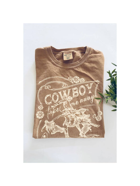 Cowboy Take Me Away Mineral Washed Tee