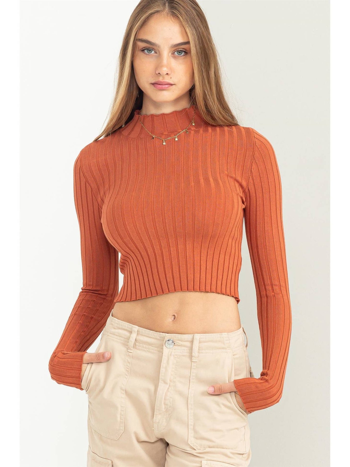 Fall Is Calling Mock Neck Top