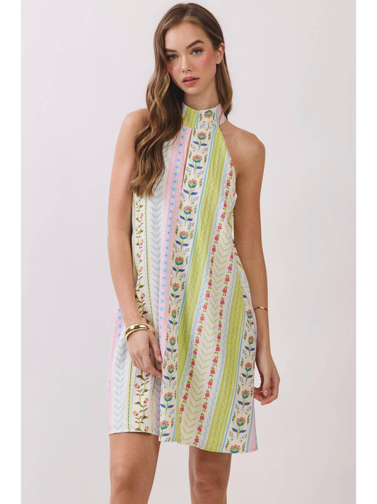 Pastel Stripe Mini Dress