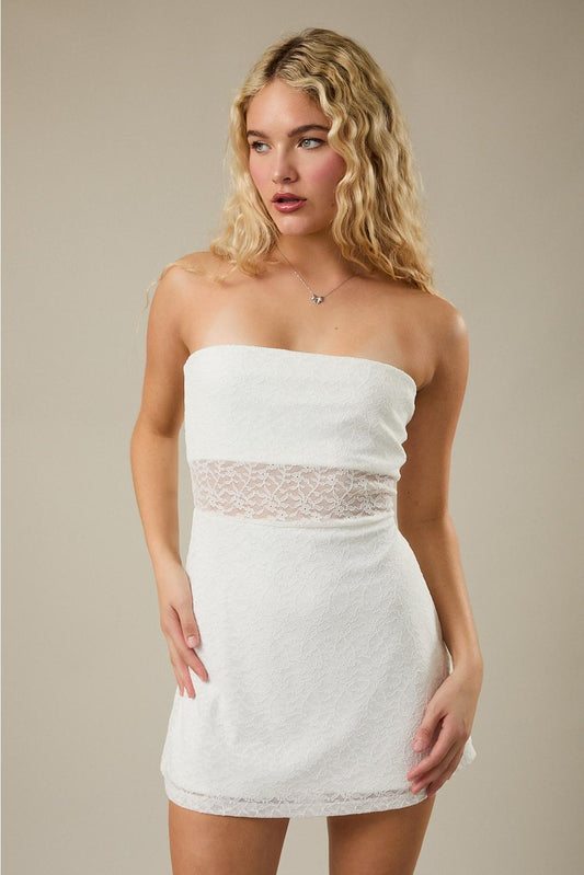 Hold On Mini Lace Dress