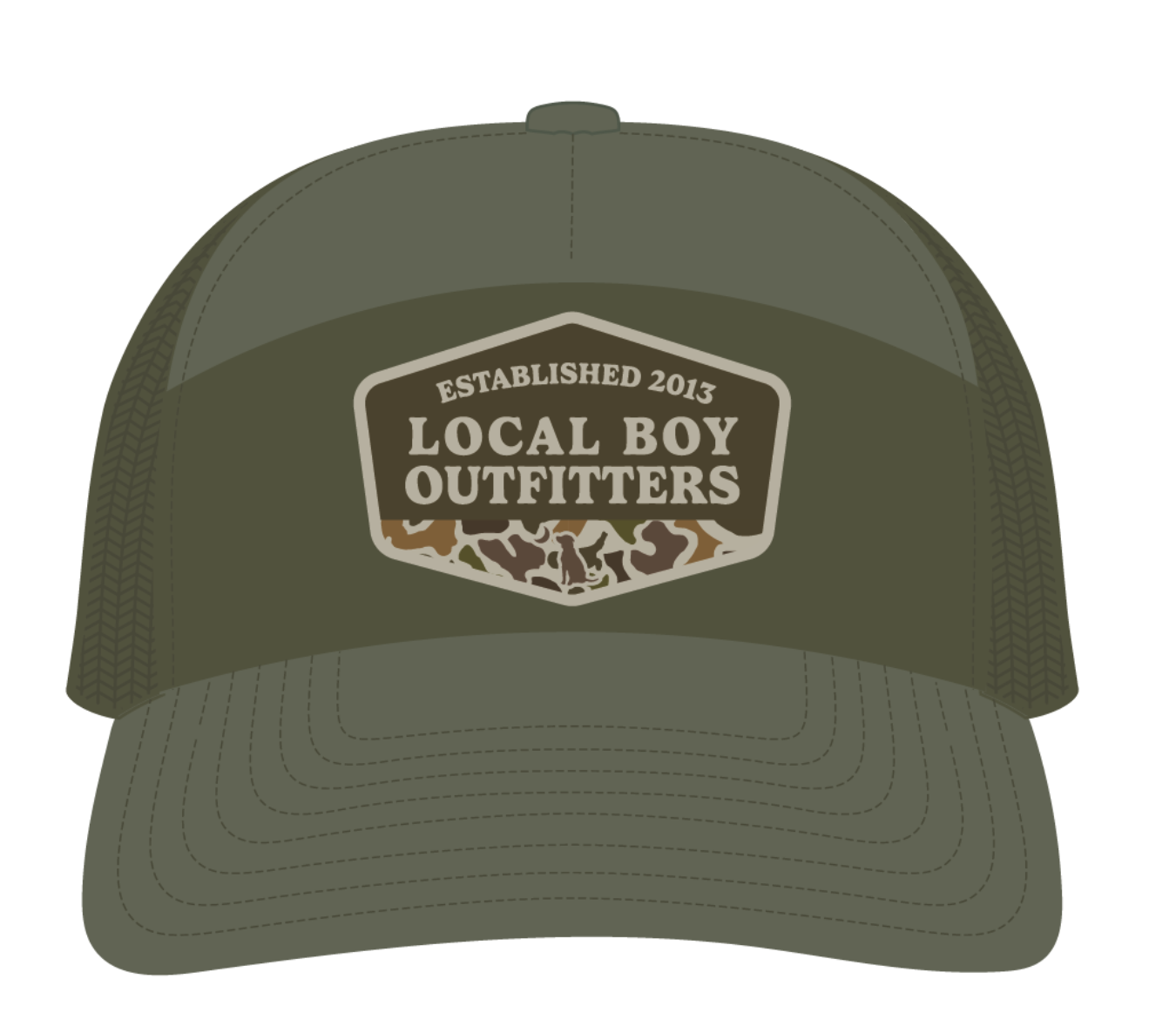 Vintage ESTD Badge 7 Panel Hat