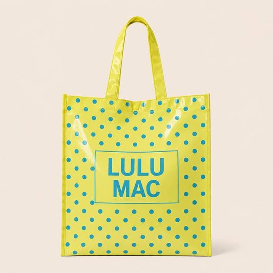LULU Mac Reusable Tote Butter - Blue Dot