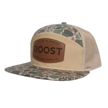 Roost 7 Panel Leather Patch Hat