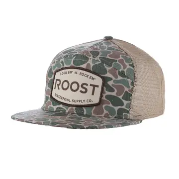 Roost Camo 7 Panel Woven Logo Patch Hat