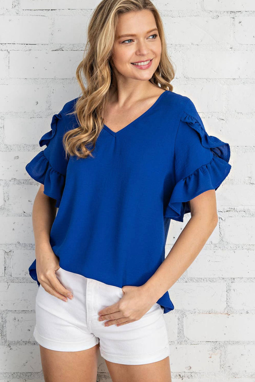 Tulip blouse in Blue