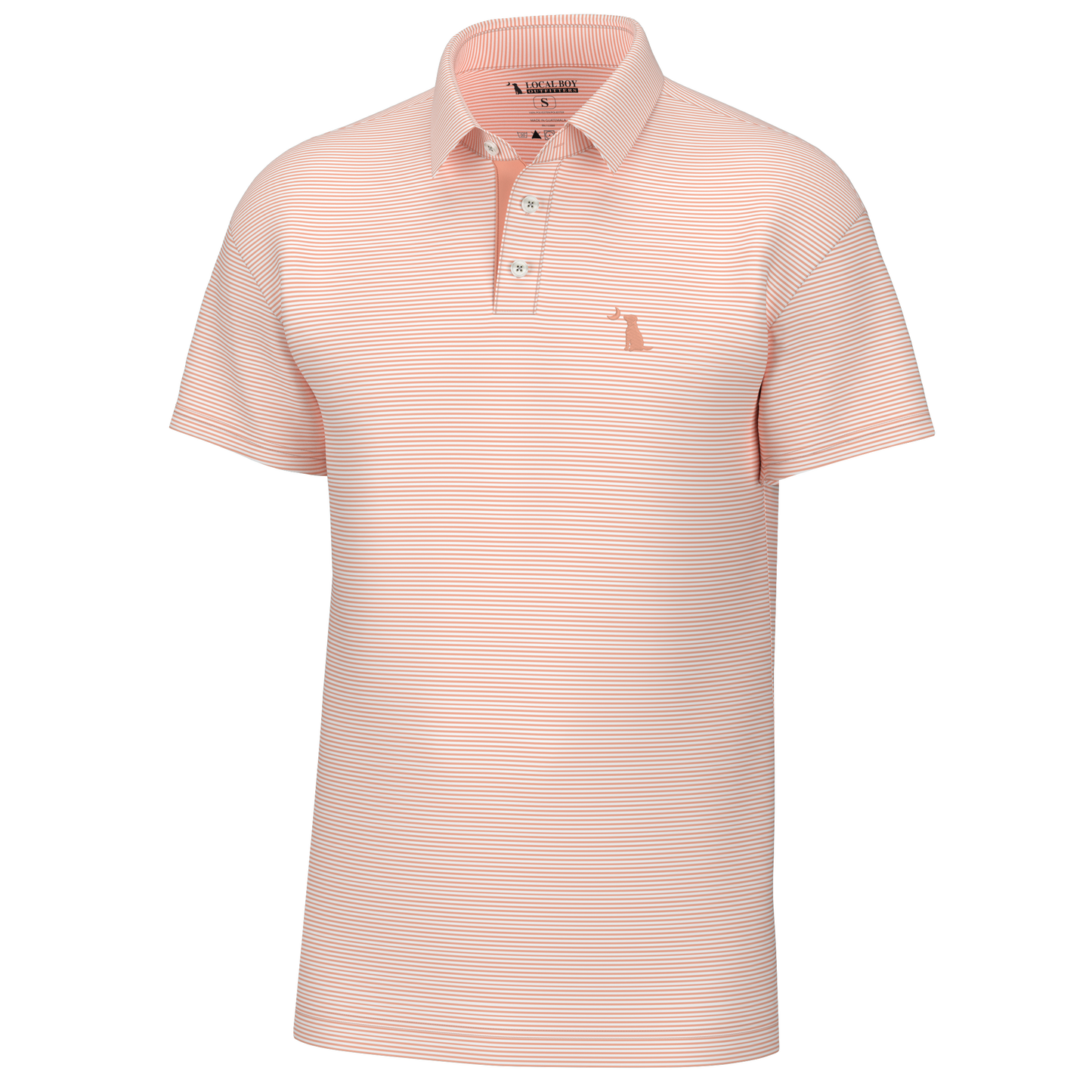 Youth Palms Polo Peach\White