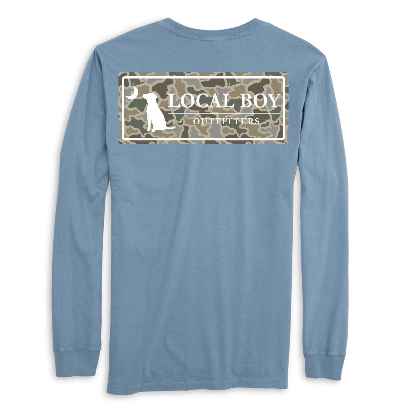 Youth Sand Dog & Moon Camo Plate LS Tee Slate