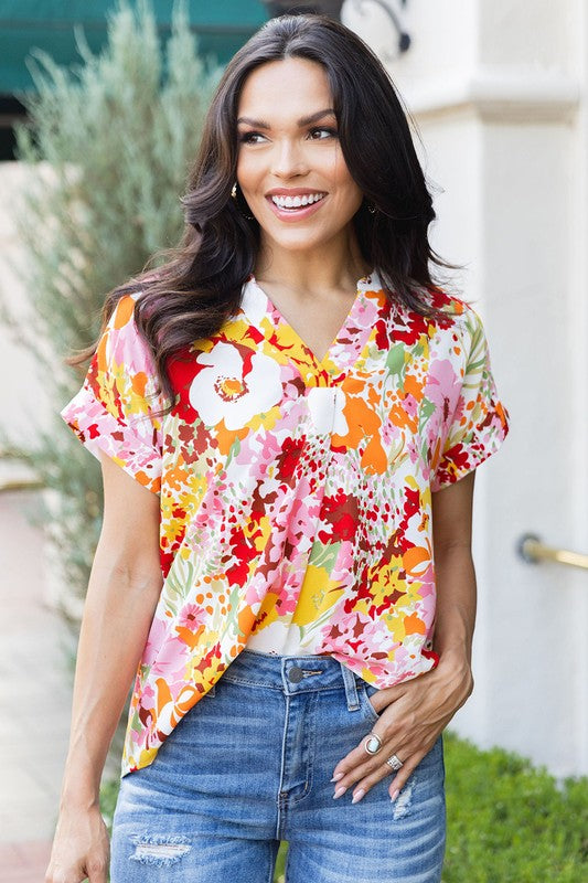 Boho vibes v-neck shirt