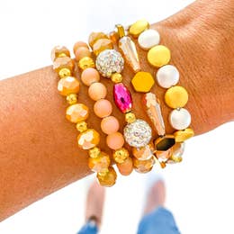 Sunshine Swirl Bracelet Stack