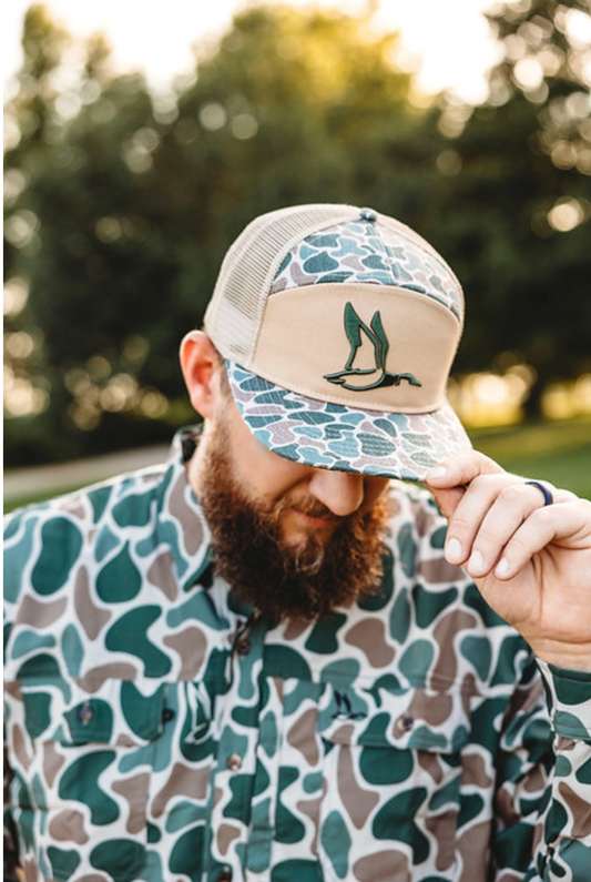Youth Roost 7 Panel Duck Logo Hat