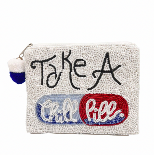 Take a chill pill coin purse