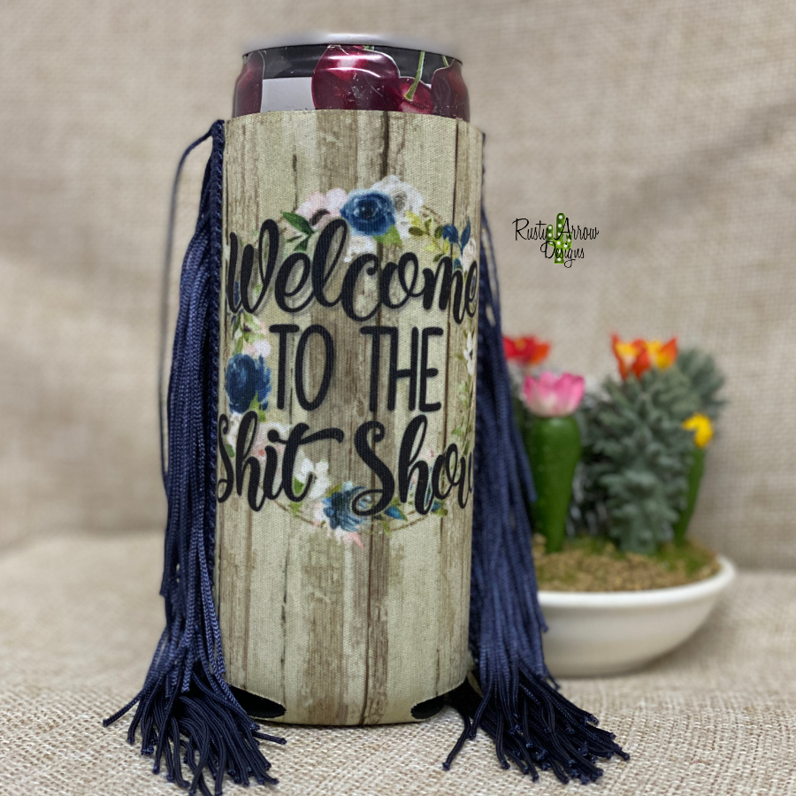 Slim Can Fringe Koozie