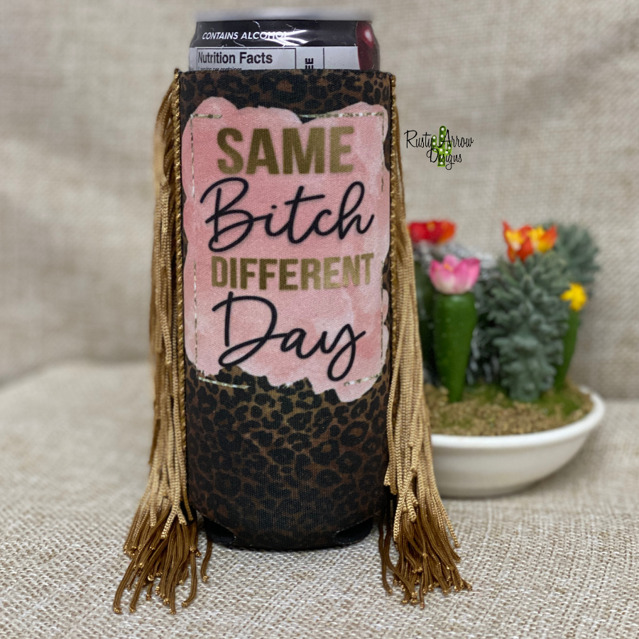Slim Can Fringe Koozie