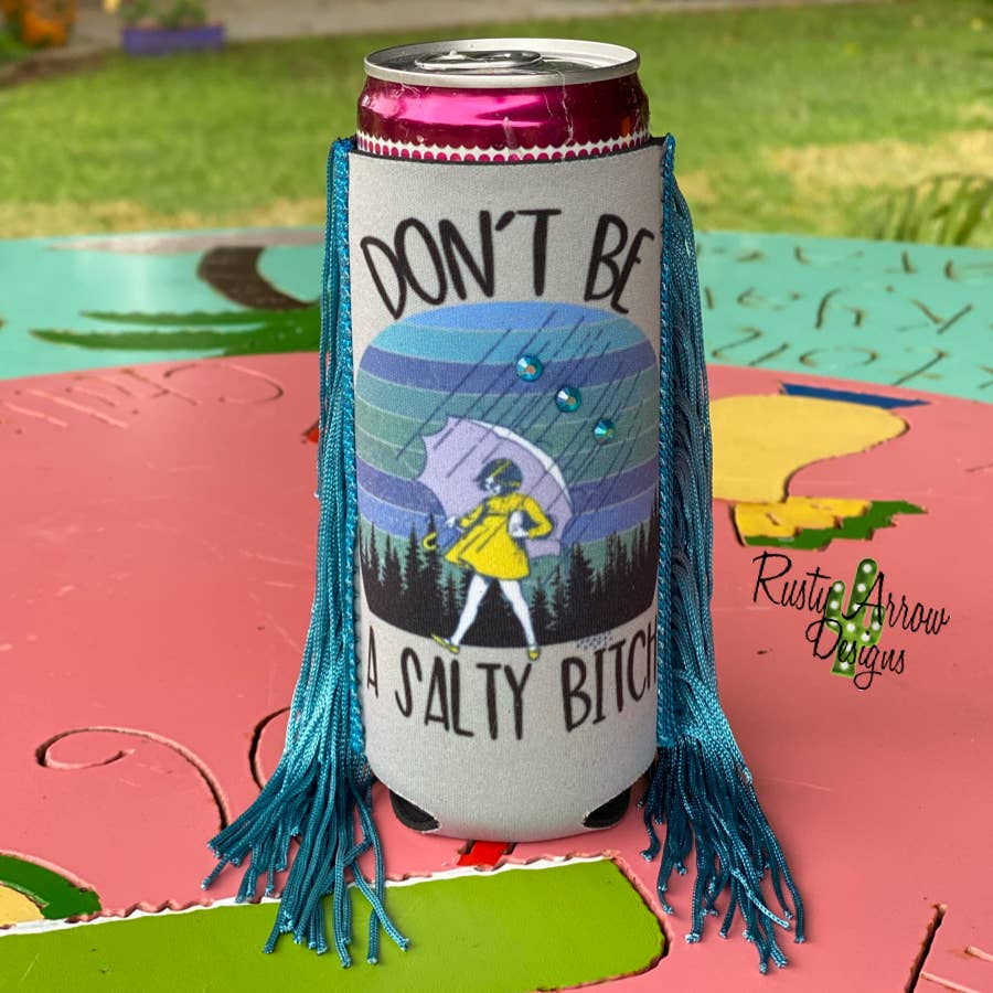 Slim Can Fringe Koozie