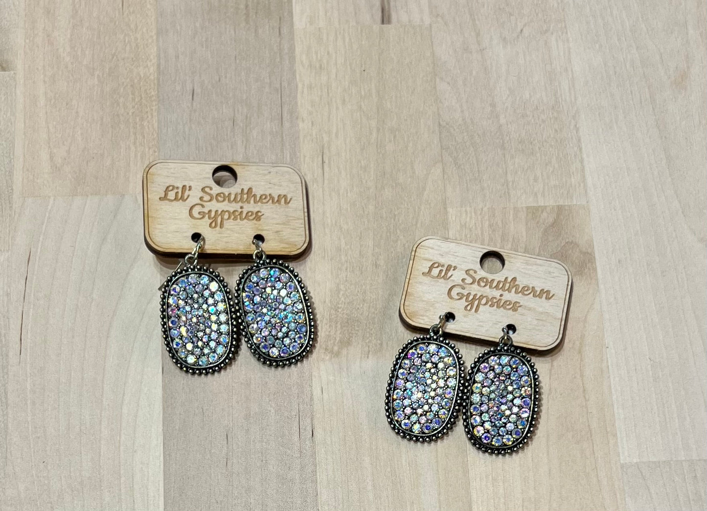 Bronze Crystal Earrings