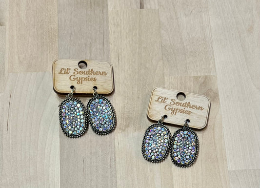 Bronze Crystal Earrings
