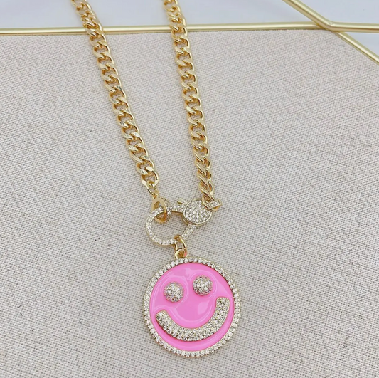 Pink Pave Necklace